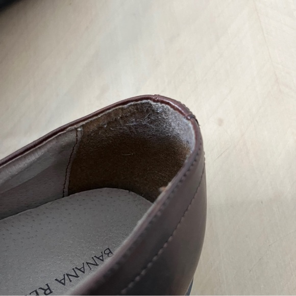 Banana Republic Men's Dark Brown Leather Dress Shoes Size 11.5 Oxfords - Picture 12 of 13